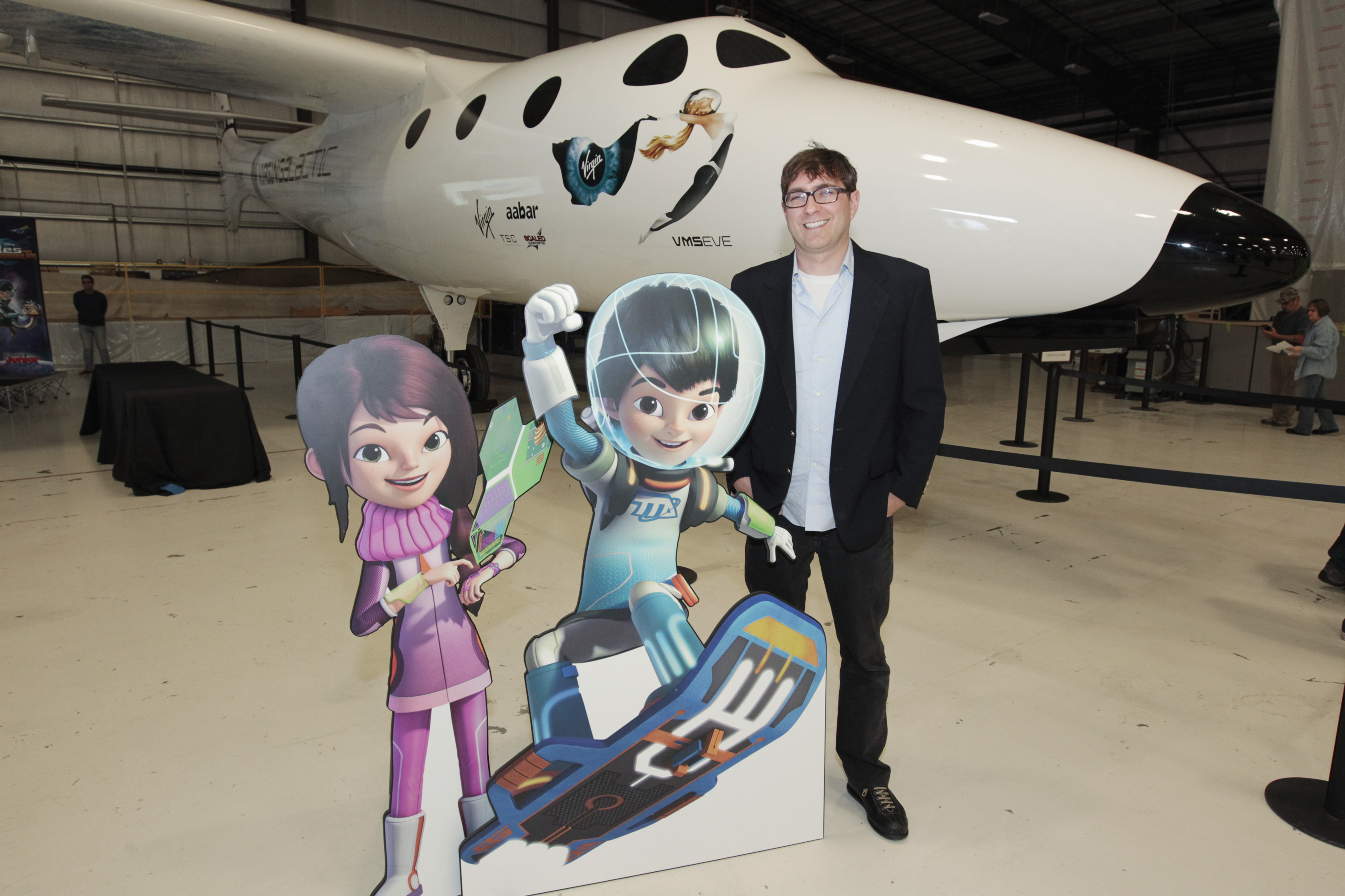 MILES FROM TOMORROWLAND - Disney Junior's "Miles from Tomorrowland" hosted a screening at the Virgin Galactic headquarters in Mojave, CA on Saturday, February 20. Series creator and executive producer Sascha Paladino along with Disney Junior and Virgin Galactic executives were in attendance. (Disney Junior/Rick Rowell) SASCHA PALADINO (CREATOR/EXECUTIVE PRODUCER, "MILES FROM TOMORROWLAND")