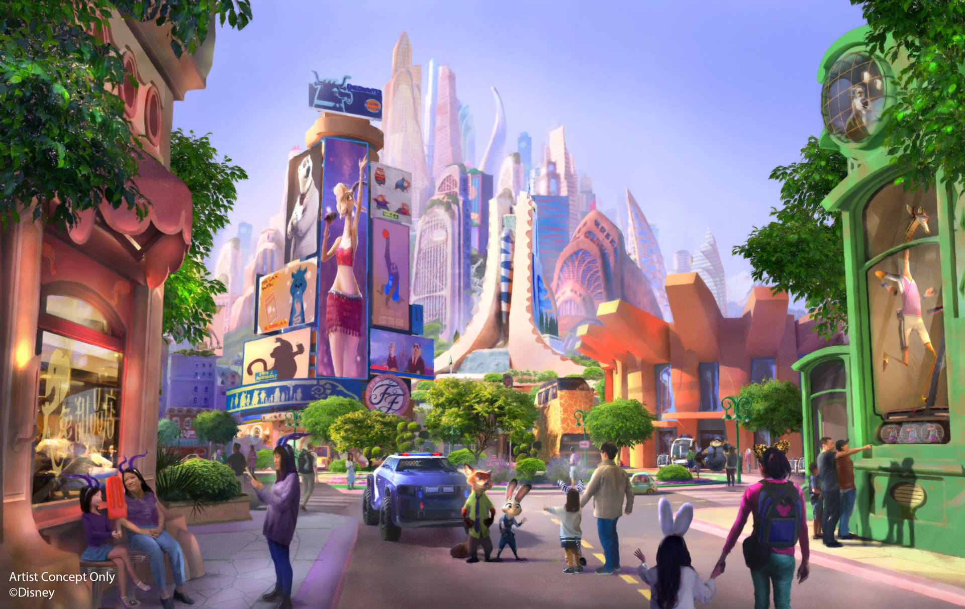 New Shanghai Disney's 'Zootopia' Attraction & Dining Info