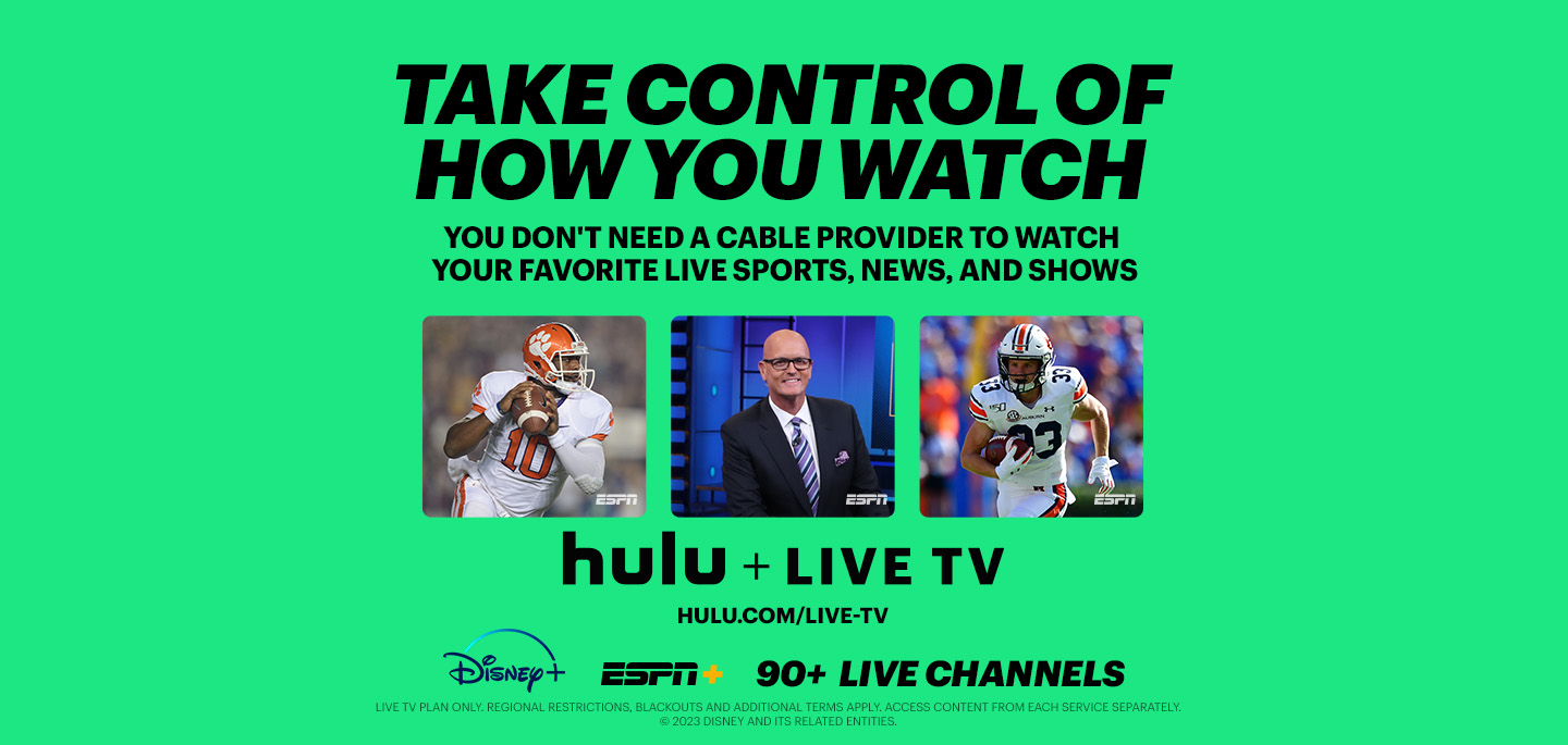 Hulu + Live TV How To Watch Disney Entertainment Networks and Stations Including ESPN Without a Cable Subscription