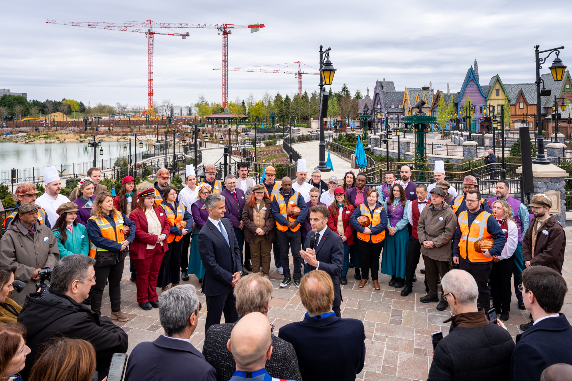 Disneyland Paris Welcomes President Macron for the Unveiling of Disney Adventure World, a Transforma