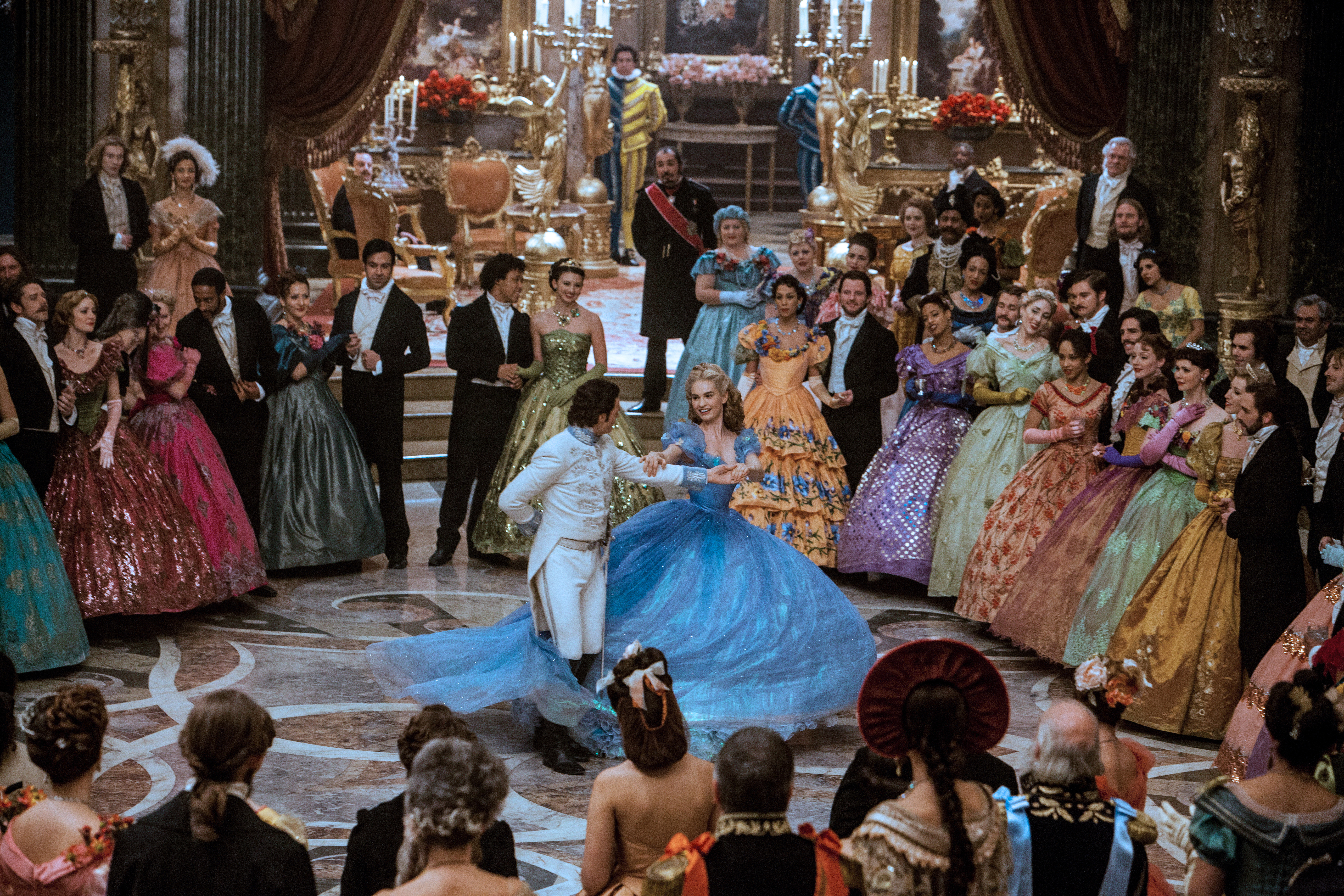 Lily James is Cinderella and Richard Madden is the Prince in Disney's live-action feature inspired by the classic fairy tale, CINDERELLA, which brings to life the timeless images from Disney's 1950 animated masterpiece as fully-realized characters in a visually dazzling spectacle for a whole new generation.