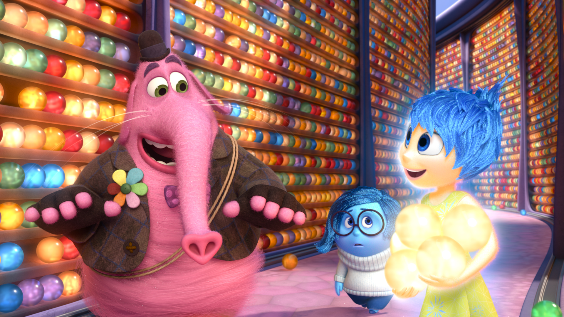INSIDE OUT – Pictured (L-R): Bing Bong, Sadness, Joy. ©2015 Disney•Pixar. All Rights Reserved.